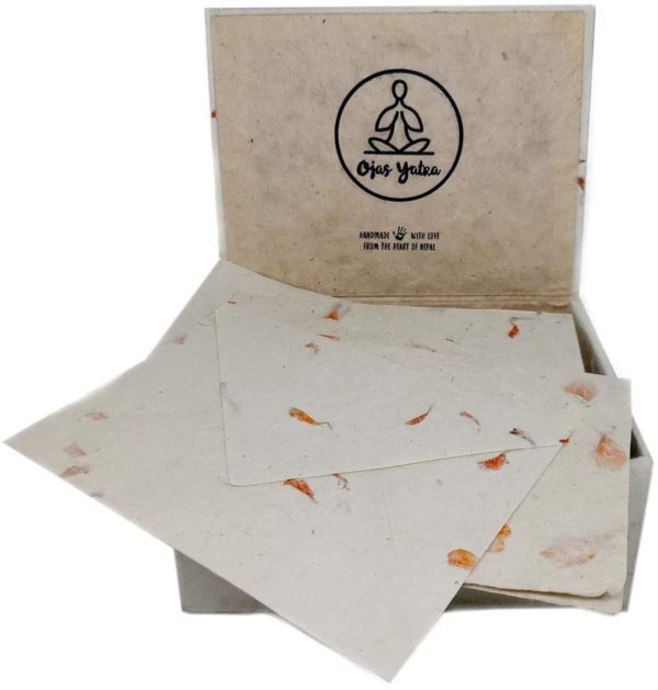 Marigold Handmade Greeting Cards & Envelope Box Set - Lokta