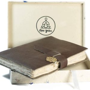 Vintage Leather Handmade Paper Notebook Journal Gift Box - Lokta