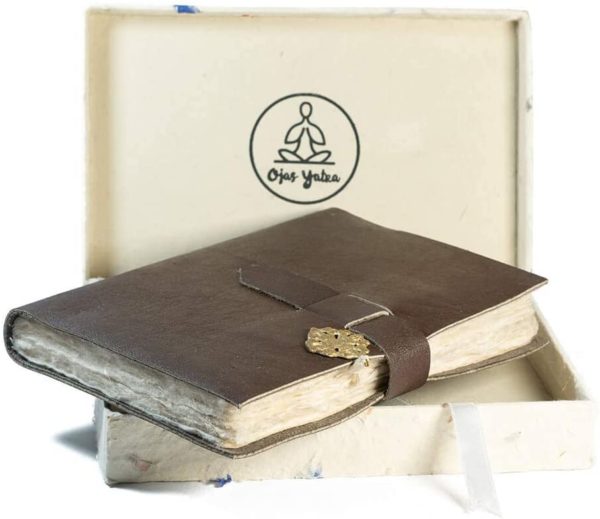 Vintage Leather Handmade Paper Notebook Journal Gift Box - Lokta