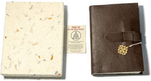 Vintage Leather Handmade Paper Notebook Journal Gift Box - Lokta (4)